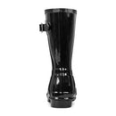 WFS1000RGL HUNTER WOMENS ORIGINAL SHORT GLOSS RAIN BOOTS BLACK SIZE 10 - Like New