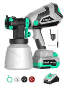 Litheli E1PG37000 20V Cordless Paint Sprayer Gun HVLP Sprayers - Green/Gray - Like New