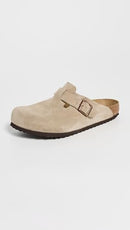BIRKENSTOCK MEN'S BOSTON SOFT FOOTBED CLOG TAUPE SUEDE SIZE 46 EU - Brand New