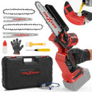 TREXEEN MINI CHAINSAW MWK M18 8" 6" CHAINSAW BATTERY NOT INCLUDED - BLACK/RED - Like New
