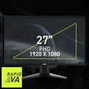 MSI 27" CURVED FHD 180HZ 0.5MS GAMING MONITOR MAG27C6F - BLACK - Like New