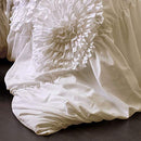 Lush Decor 3 Piece Serena Comforter Set, Queen, Ivory - Brand New