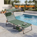 HOMECALL TANNING CHAIR WITH FACE HOLE & CANOPY - MOSS GREEN - Like New