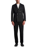 WL3B6711 KARL LAGERFELD MEN'S DOUBLE-BREASTED TUXEDO SATIN TRIM BLACK XL - Brand New