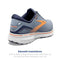 BROOKS MEN'S GHOST 15 NEUTRAL SHOE FLINTSTONE/PEACOAT/ORANGE POP - SIZE 8 - Like New