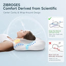 ZIBROGES CERVICAL PILLOW MEMORY FOAM RELIEF SLEEPERS - DARK GREY - Like New