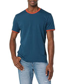 AMAZON ESSENTIALS MEN'S RINGER T-SHIRT LARGE TALL - INDIGO RUST - Brand New