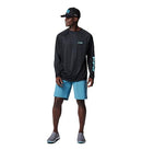 COLUMBIA MENS PFG TERMINAL TACKLE LONG SLEEVE SHIRT 2XT BLACK/GULF STREAM LOGO - Brand New