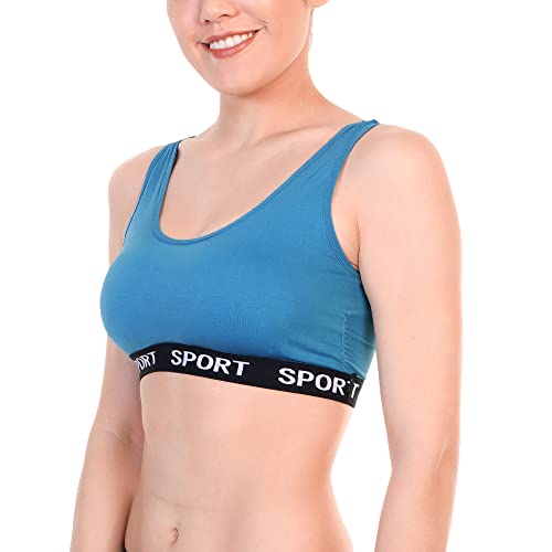 ANGELINA WOMEN'S SEAMLESS WIRE-FREE BRALETTE SPORT PRINT SET 6 PACK WOMEN S/M - Brand New