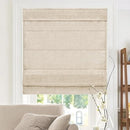 Chicology Cordless Roman Window Shade, Belgian Flax, 30" W x 64" H - Brand New