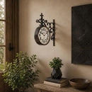 deco 79 Metal Scroll Wall Clock, Clock 15" x 3" x 16", Black - Brand New