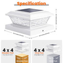BRIGHTEVER 4X4 POST SOLAR LIGHTS SOLAR POST CAP LIGHTS WHITE 12-PACK WHITE - Like New