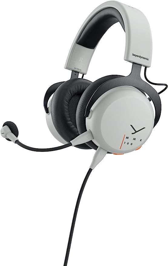 Beyerdynamic MMX 100 Closed-Back Over-Ear Gaming Headset with META - Grey Like New