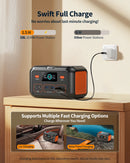 EBL 150W DC PORTABLE POWER STATION BATTERY BANK CHARGER SOLAR - BLACK/ORANGE - Like New