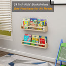 24 inch Wall Book Shelves Set of 2，Nursery Book Shelves, Kids Book Shelf - Brand New
