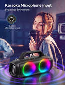 Uoudio 80W Portable Bluetooth Speakers IP67 Waterproof RGB - Black Like New