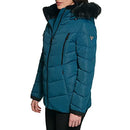 GUESS WOMENS COLD WEATHER HOODED PUFFER COAT - SIZE WOMEN S - TEAL - Brand New