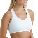 09003 Hanes Women's Sport Performance Seamless Racerback Bra, Size S, True White - Brand New