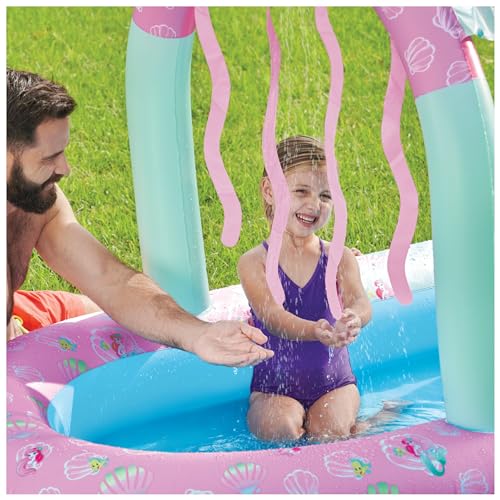 SWIMWAYS DISNEY PRINCESS ARIEL WATER CASTLE DELUXE POOL, CANOPY AND FAST - PINK - Brand New