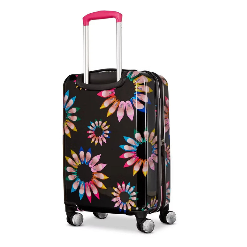 SARAH JESSICA PARKER HARDSIDE EXPANDABLE CARRY ON SUITCASE - BLACK SHOE WHEEL - Brand New