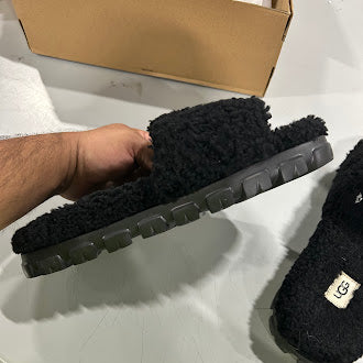 UGG WOMEN'S COZETTA CURLY SLIPPER - SIZE: WOMEN 9 - BLACK - Like New