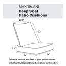 MAXDIVANI WOTU Outdoor/Indoor Deep Seat Chair Cushions Set - Stripe - Brand New