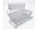 Pop-It Set of 2 Sliding Cabinet Baskets 2SD-BSK-WHI - WHITE Like New