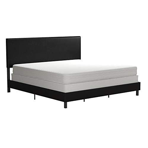 DHP JANFORD UPHOLSTERED BED, KING 4156049 - BLACK - Like New