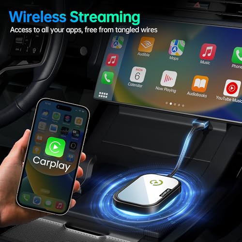 Wireless CarPlay Adapter for Apple iPhone, Converts Factory Wired CarPlay - Like New