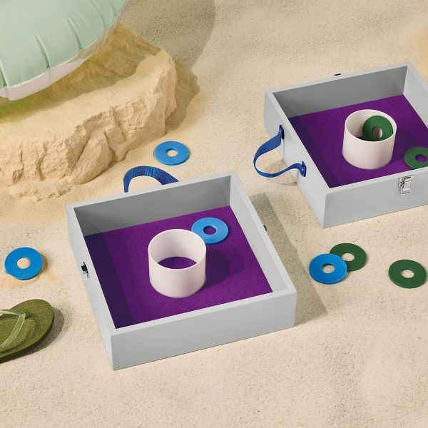 EMBARK WASHER TOSS LAWN GAME FOR 6+ PLAYERS WITH MDF BOARD - MULTICOLOR - Like New