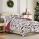 Southshore Fine Living, Inc. Full/Queen Comforter Set 2 Pillow Cases - Red Plaid - Like New