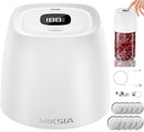 MIKSIA Electric Mason Jar Vacuum Sealer Kit (Matte White) - Like New