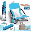 I&J BASICS 2 Pack Low Chairs for Adults Ultra Light Heavy Duty - Scratch & Dent
