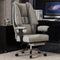 EXCEBET BIG AND TALL OFFICE CHAIR 400LBS WIDE SEAT LEATHER - LIGHT GRAY - Like New