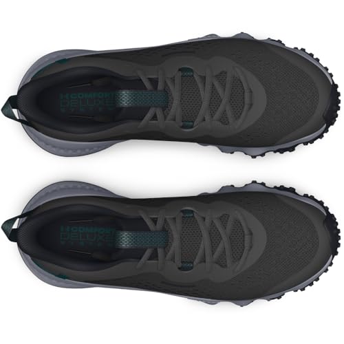 Under Armour Men's Charged Maven Trail Running Shoe Castlerock/Black/Hydro Teal - Like New