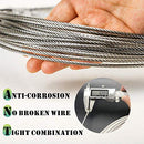 TOYELIU T316-Stainless Steel 1/8'' Aircraft Wire Rope for Cable Deck Railing - Brand New