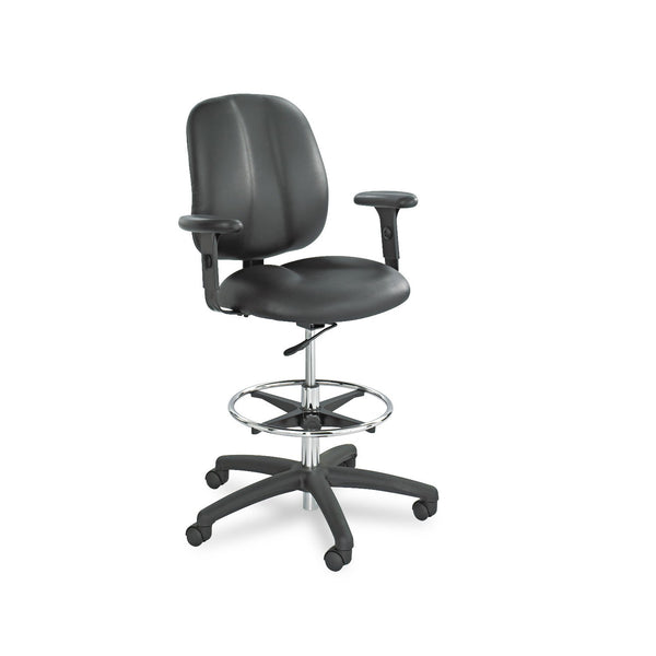 SAFCO PRODUCTS 6689BL ADJUSTABLE T-PAD ARM SET APPRENTICE II HEIGHT CHAIR BLACK - Like New