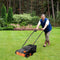 FOHO Electric Lawn Mower, 12 " Raking & Collection Bag N1B-9JY-30 - ORANGE/BLACK Like New