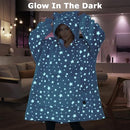 THREE POODLE Wearable Blanket Hoodie Glow in The Dark Sherpa Hoodie - Brand New