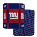 PEGASUS NEW YORK GIANTS 60” X 70” REVERSE BLOCK WORDMARK DOUBLE-SIDED BLANKET - Like New