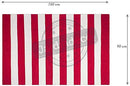 Fab Habitat Machine Washable Area Rug, Woven, Stripes, 3 x 5 ft - Red/White - Brand New
