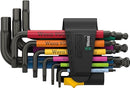 WERA 950/9 HEX-PLUS MULTICOLOUR IMPERIAL 3 L-KEY SET, 9 PIECES - MULTICOLOR - Like New