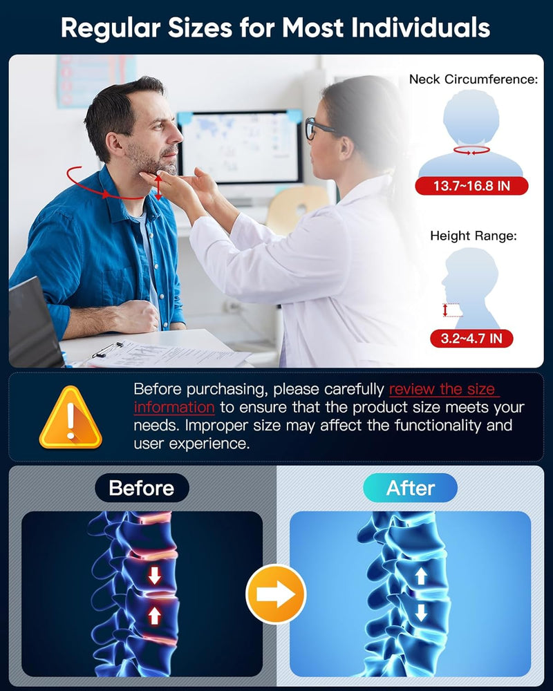 GENERIC CERVICAL TRACTION DEVICE AIR COLLAR: INFLATABLE NECK STRETCHER - WHITE - Like New