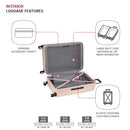 SWISSGEAR WANDERLUST PRO LIGHTWEIGHT HARDSIDE LUGGAGE 3-PIECE SET - PINK - Like New