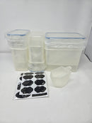 VTOPMART AIRTIGHT FOOD STORAGE CONTAINERS 6 PIECES PLASTIC BPA FREE - BLUE - Like New