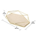 UMBRA PRISMA TRAY, GEOMETRIC PLATED JEWELRY STORAGE, MATTE BRASS - BRASS - Like New
