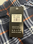 YUNA PAJAMA PANTS WOMENS MULTI PLAID ELASTIC WAIST - SIZE: XL/2XL - BLUE/ORANGE - Brand New