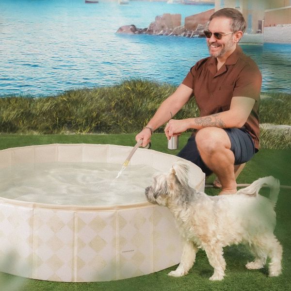 MINNIDIP EXCLUSIVE RESORT COLLECTION PUP DIP TRAVERTINE TILES DOG POOL - Like New