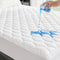 GRT TWIN MATTRESS PROTECTOR WATERPROOF, QUILTED FITTED MATTRESS PAD - WHITE - Like New