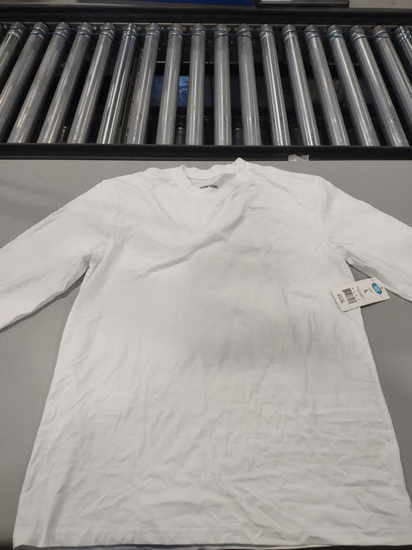 ACTION THREAD LONG SLEEVE T SHIRT - SIZE: MEN L - WHITE - Brand New